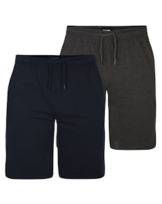 Bigdude Loopback Jogger Shorts Twin Pack Charcoal/Navy